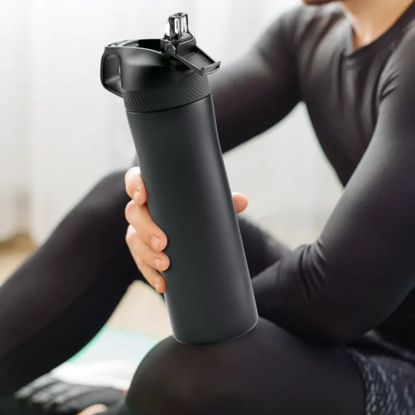 18 oz Stainless Steel Insulated Water Bottle With Straw - Image 5