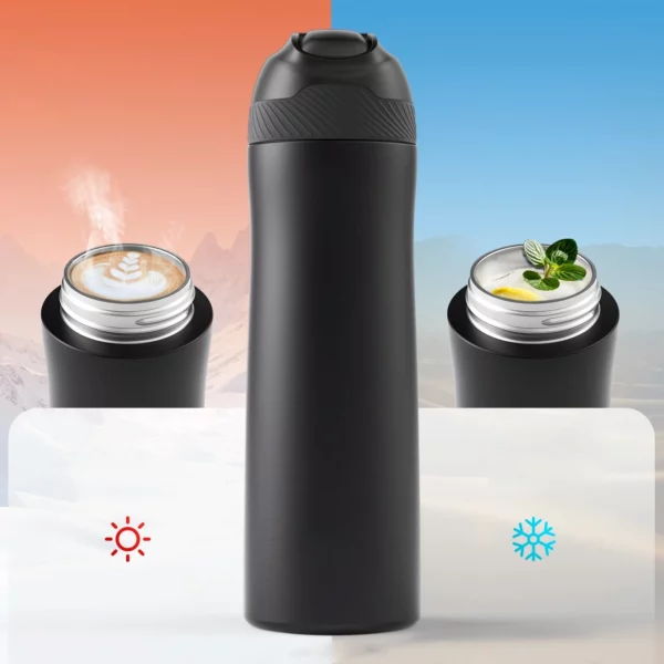18 oz Stainless Steel Insulated Water Bottle With Straw - Image 2
